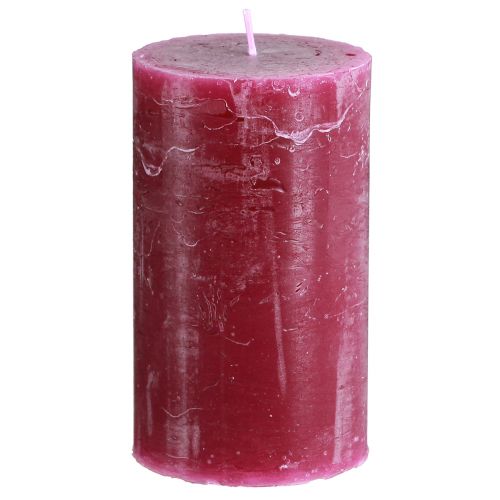 Vienspalvės žvakės Uogų stulpo žvakės violetinės 70×120mm 4 vnt.