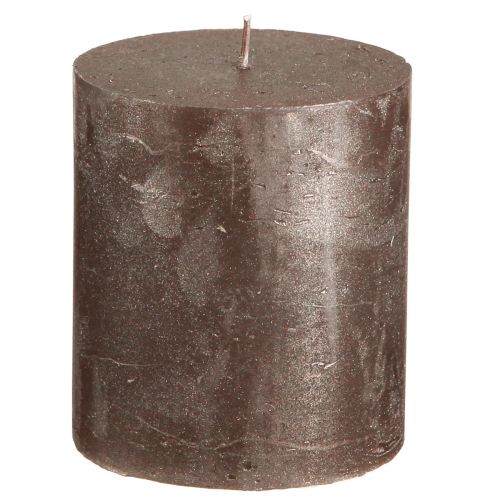daiktų Vienspalvės žvakės rudos varinės metalinės 70×80mm 4 vnt