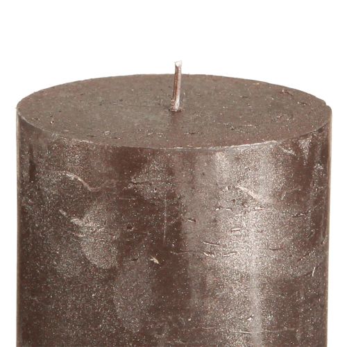 daiktų Vienspalvės žvakės rudos varinės metalinės 70×80mm 4 vnt
