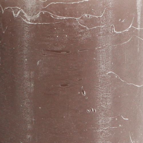 daiktų Vienspalvės žvakės rudos stulpinės žvakės 70×120mm 4 vnt