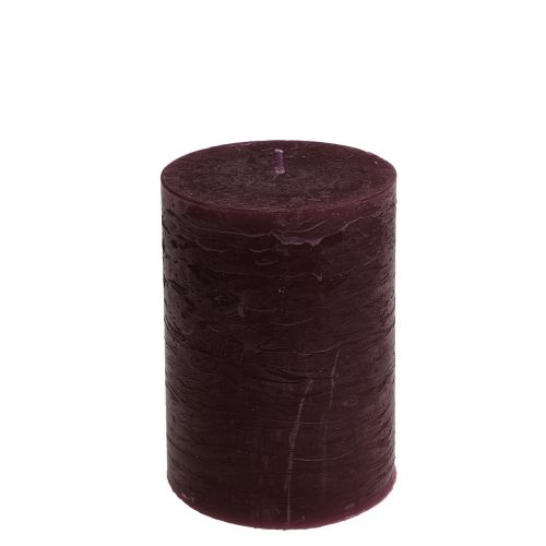 Floristik24 Vienspalvės žvakės bordo 85x120mm 2vnt