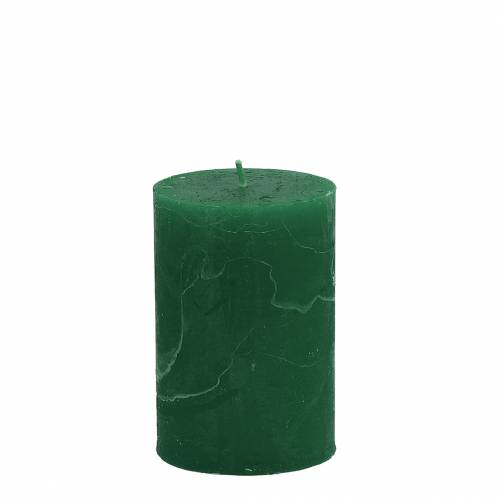 Vienspalvės žvakės tamsiai žalios 70x100mm 4vnt