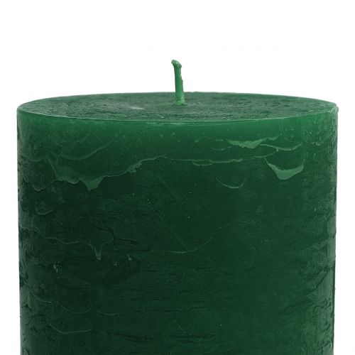 daiktų Vienspalvės žvakės tamsiai žalios 85x120mm 2vnt