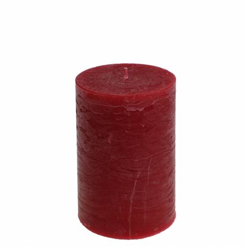 Floristik24 Vienspalvės žvakės tamsiai raudonos 70x120mm 4 vnt