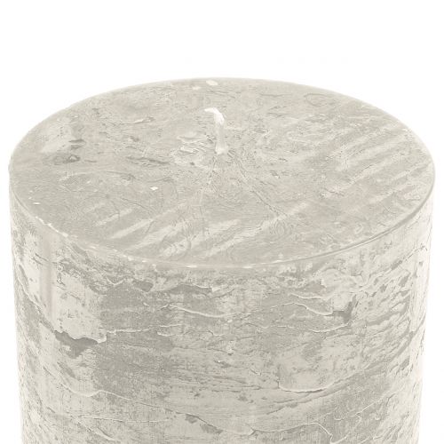 daiktų Vienspalvės žvakės pilkos 50x100mm 4 vnt