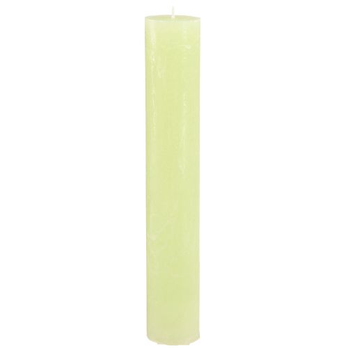 Floristik24 Vienspalvės žalios žvakės​​​​​​​​Kitos žvakės 50×300mm 4 vnt.