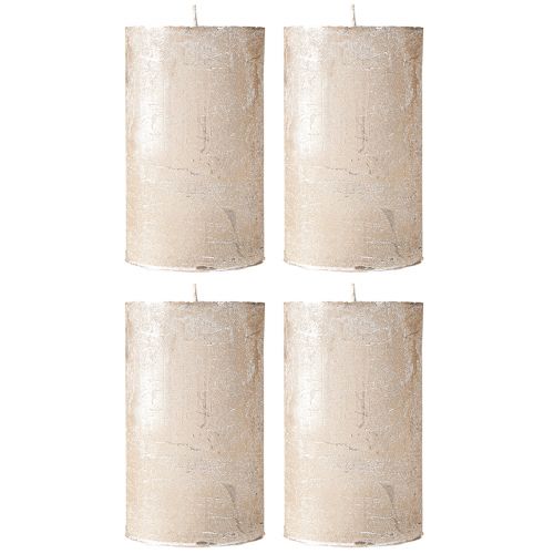 daiktų Vienspalvės platininės žvakės 60x100mm 4vnt