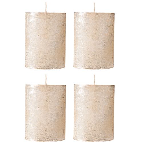 daiktų Vienspalvės platininės žvakės 60x80mm 4vnt
