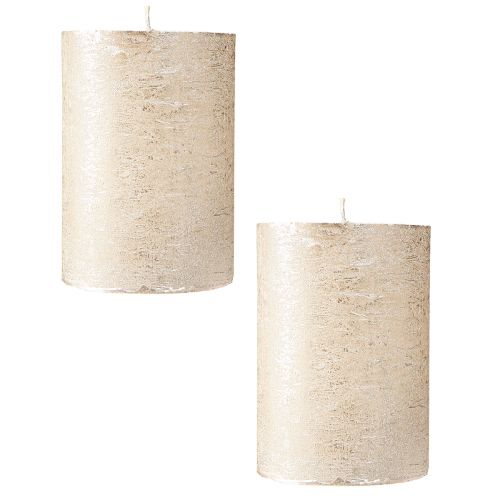 daiktų Vienspalvės platininės žvakės 85x120mm 2vnt