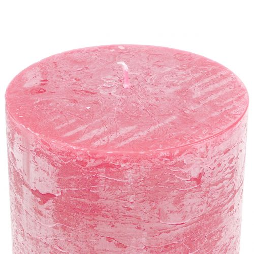 daiktų Vienspalvės rožinės žvakės 60x100mm 4vnt