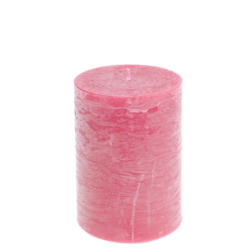Vienspalvės rožinės žvakės 85x120mm 2vnt