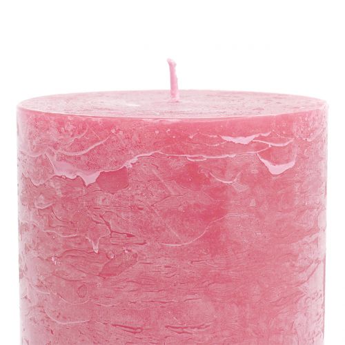 daiktų Vienspalvės rožinės žvakės 85x120mm 2vnt