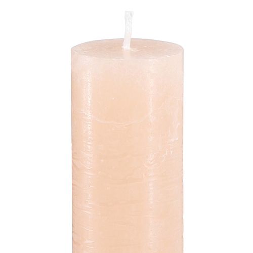 Floristik24 Vienspalvės žvakės stalo žvakės abrikosas 34x240mm 4 vnt