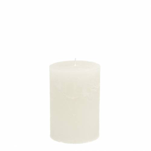 Floristik24 Vienspalvės žvakės baltos 70x80mm 4 vnt