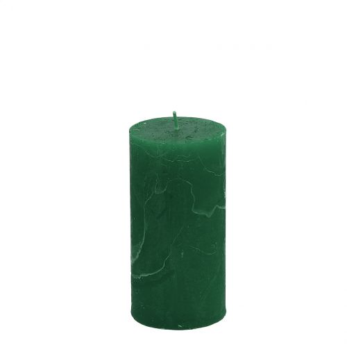 Vienspalvės žvakės tamsiai žalios 50x100mm 4vnt