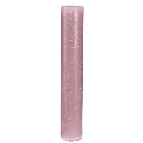 daiktų Vienspalvės senos rožinės spalvos žvakės 50x300mm 4 vnt