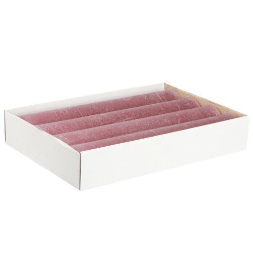 daiktų Vienspalvės senos rožinės spalvos žvakės 50x300mm 4 vnt