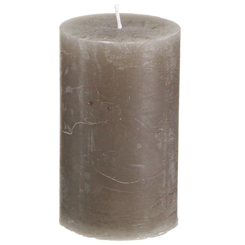 Floristik24 Vienspalvės stulpinės žvakės rudos žvakės 60x100mm 4 vnt