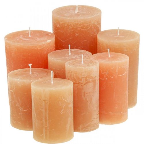 daiktų Spalvotos žvakės Orange Persikas Įvairių dydžių