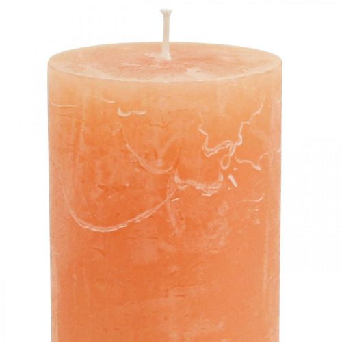 daiktų Vienspalvės žvakės Oranžinės persikų stulpinės žvakės 60×100mm 4vnt