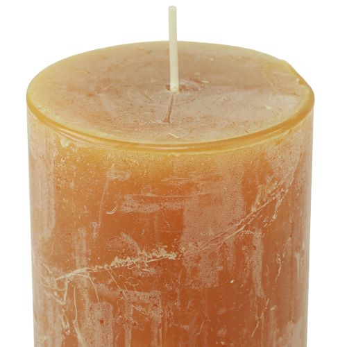 daiktų Vienspalvės žvakės geltonos Rustic Safe Candle 80×110mm 4 vnt.