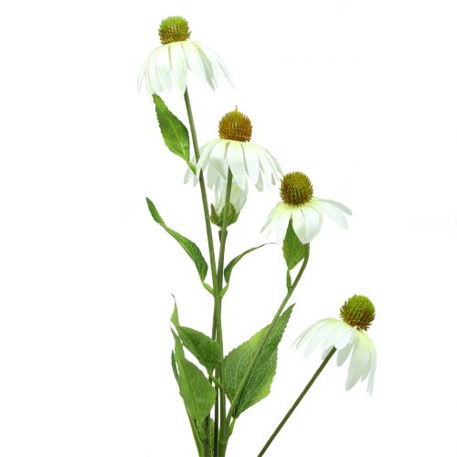 Floristik24 Ežiuolės gėlė dirbtinė balta 90cm