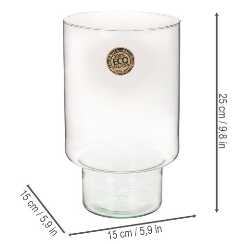 Stiklinis cilindrinis indas Eco Glass 25 cm | Floristik24.lt