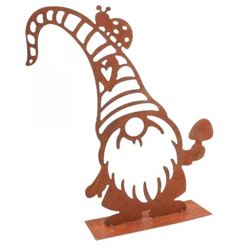Floristik24 Patina dekoratyvinis gnome metalinis dekoratyvinis stovas H43cm