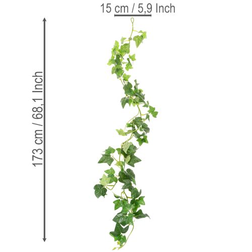 Dirbtinės gebenės girlianda kambario dekoravimui 173 cm | Floristik24.lt