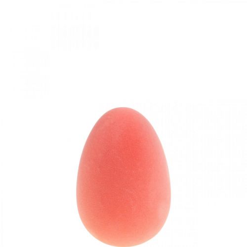 Velykų kiaušinių puošmena kiaušinio oranžinė abrikosų plastiko flokuota 20cm
