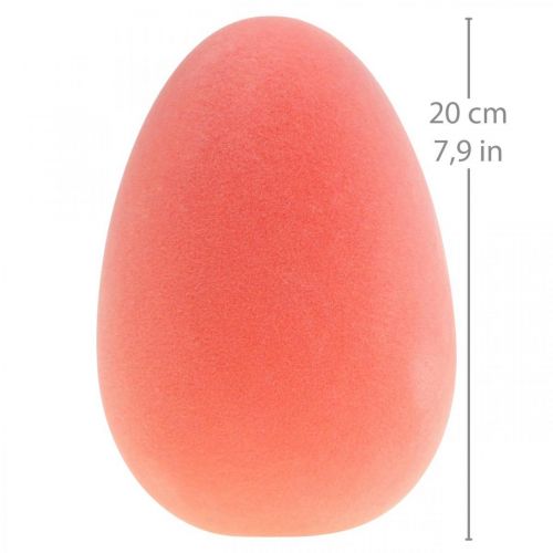 daiktų Velykų kiaušinių puošmena kiaušinio oranžinė abrikosų plastiko flokuota 20cm