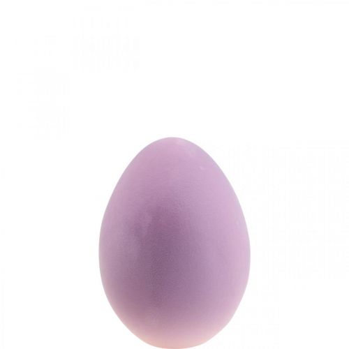 Floristik24 Velykinio margučio puošmena – 2-as pasirinkimas – plastikinis purpurinis flokuotas 20cm