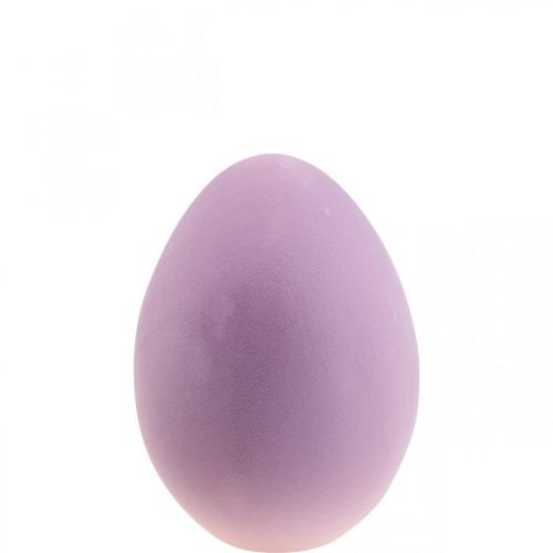 daiktų Velykinis kiaušinis plastikinis dekoratyvinis kiaušinis violetinė alyvinė flokuota 25cm