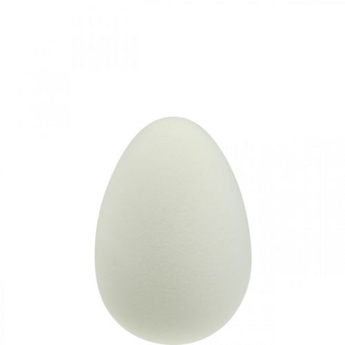 daiktų Dekoratyvinis kiaušinių kremas Velykinis kiaušinis flokuotas Vitrinų dekoravimas Velykos 25cm