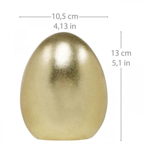 Floristik24 Auksinis dekoratyvinis margutis, dekoracija Velykoms, keraminis margutis H13cm Ø10.5cm 2vnt.