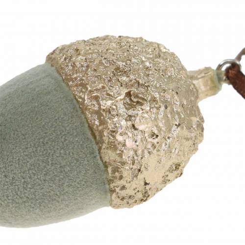 Floristik24 Eglutės papuošimai gilės žalios, auksinės 4 × 6cm 6vnt