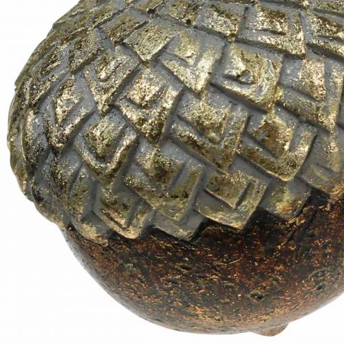 Floristik24 Dekoratyvinė gilė pakabinti auksinės spalvos Ø5,8cm H7,9cm