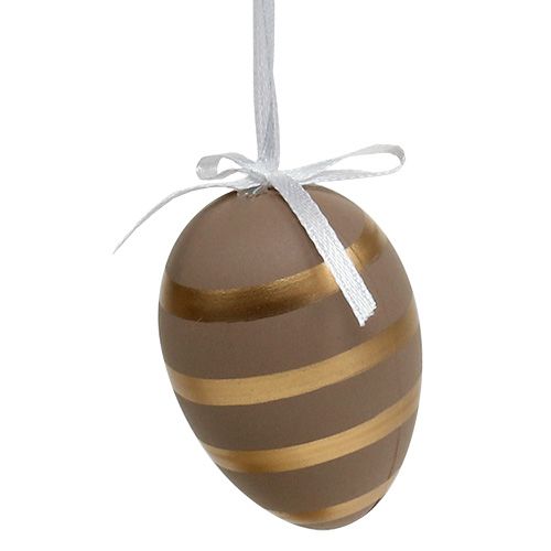 Floristik24 Kiaušiniai pakabinti balti, rudi 4cm - 6cm 12vnt