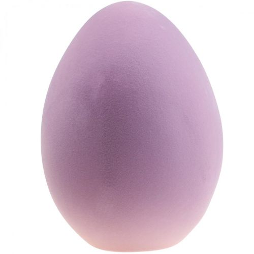 Floristik24 Velykinis margutis plastikinis didelis dekoratyvinis margutis purpurinis flokuotas 40cm