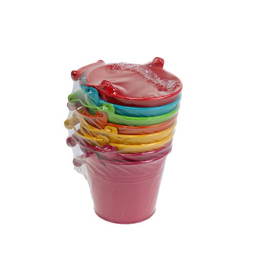 Floristik24 Kaušas Ø12cm H10cm 8vnt skirtingų spalvų