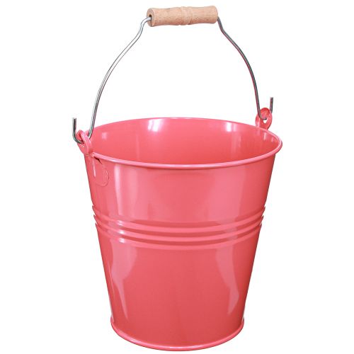 Floristik24 Kibiras dekoratyvinis rožinis vazonas metalinis 26x22,5x23cm 6l