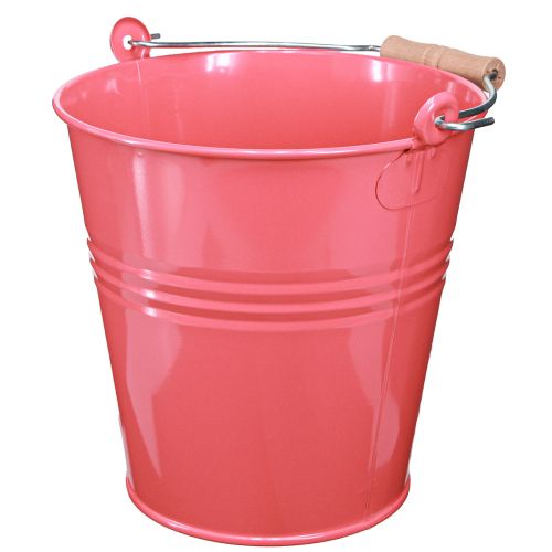 daiktų Kibiras dekoratyvinis rožinis vazonas metalinis 26x22,5x23cm 6l