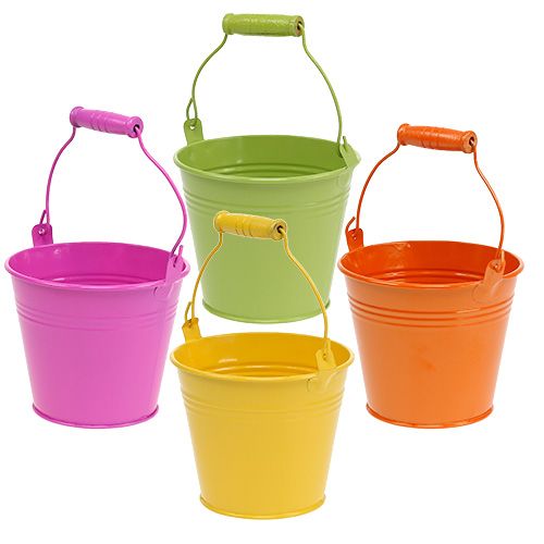 Floristik24 Kibiras su rankena spalvingas Ø12cm H10cm 8 vnt