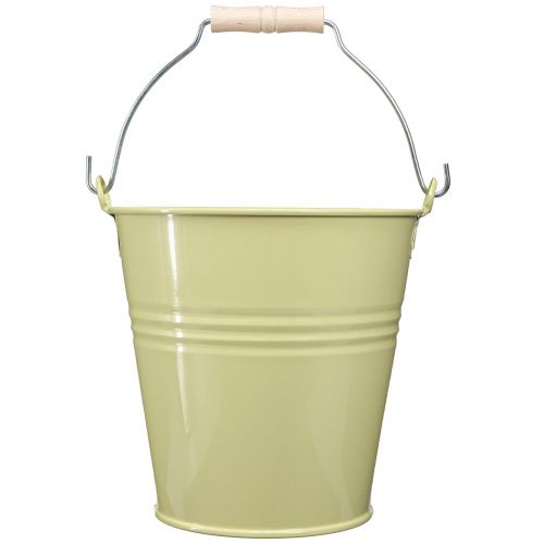 daiktų Metalinis kibiras vazonas žaliai geltonos spalvos 26x22,5x23cm 6l