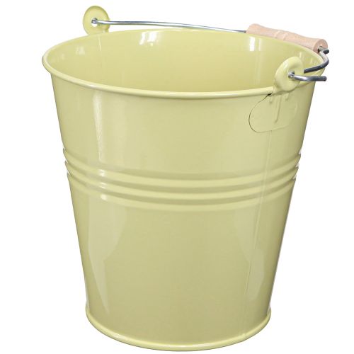 daiktų Metalinis kibiras vazonas žaliai geltonos spalvos 26x22,5x23cm 6l