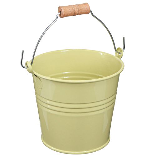 daiktų Metalinis kibiras vazono rankena žalia-geltona 20x17,5x16cm 2vnt
