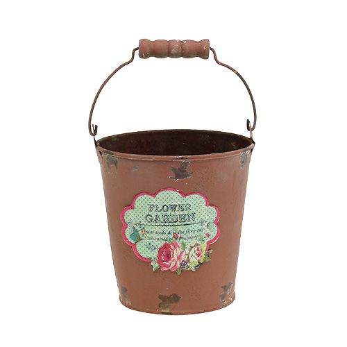 Floristik24 Kibiras su motyvu Ruda sendinta apdaila Ø11cm H12cm