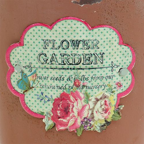 Floristik24 Kibiras su motyvu Ruda sendinta apdaila Ø11cm H12cm