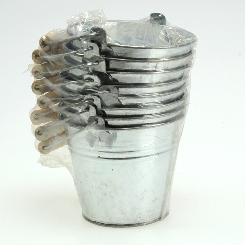 daiktų Kibiras Ø12cm H10cm 8vnt. Blizgus cinkas