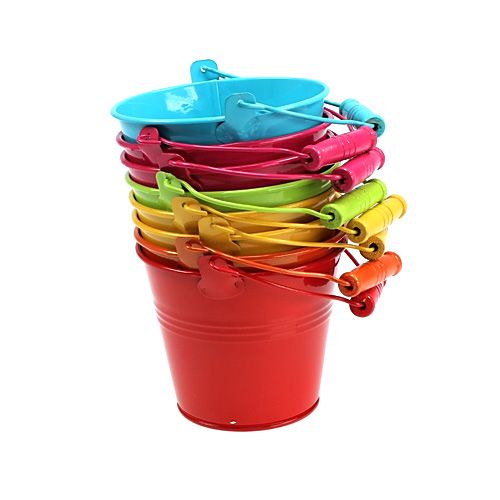 Floristik24 Skardinis kibiras, asorti Ø10cm H8cm 10vnt